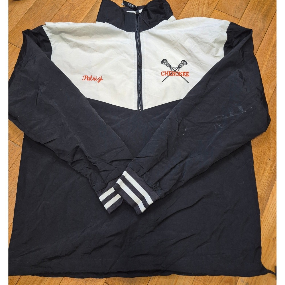 Game Sportswear Lady Chiefs Lacrosse Windbreaker Jacket Black White Small 518